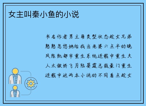 女主叫秦小鱼的小说